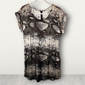 Black & White Printed Mini Dress  // Size 4